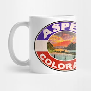 Ski Aspen Colorado Skiing Winter Sports Snowboarding Vintage Style Mug